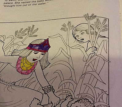 Moses in the river- coloring book