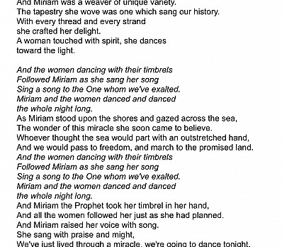 Miriam's Song