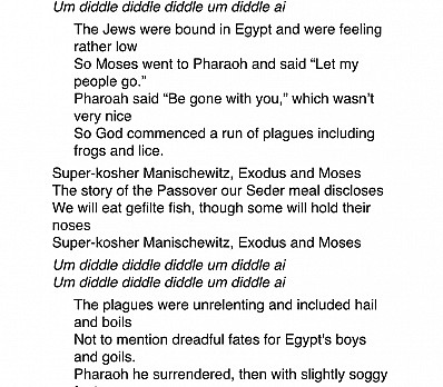 Super-kosher Manischewitz, Exodus and Moses 