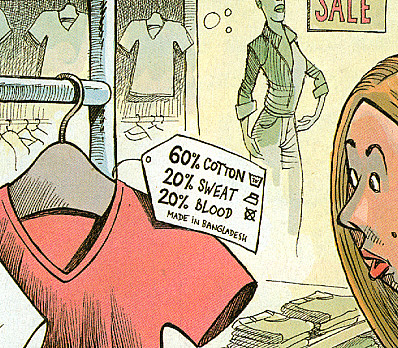 Political Cartoon: Sweatshops