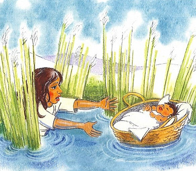 Moses in a Basket in the Nile