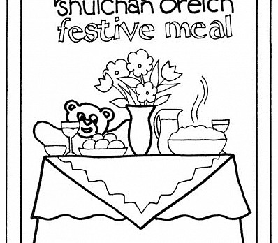 Kid Coloring Shulchan Oriech