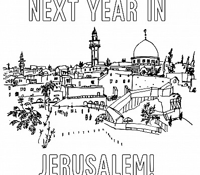 Next Year In Jerusalem! (Coloring Page)