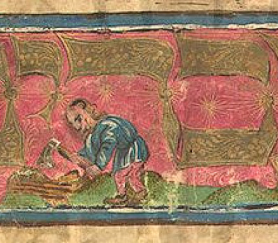 We were slaves to pharaoh in egypt Illuminated Manuscript