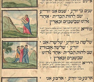 Song Who Knows One Illuminated Manuscript