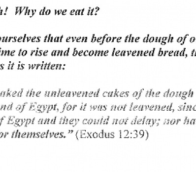 What's the deal with Matzah?