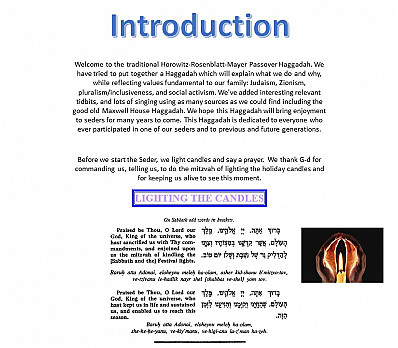 Intro and Candle Lighting