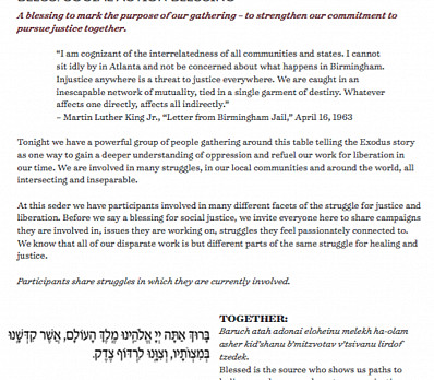 Social Action Blessing