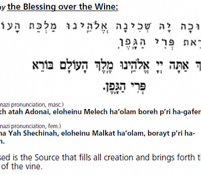 Blessing Over the Wine