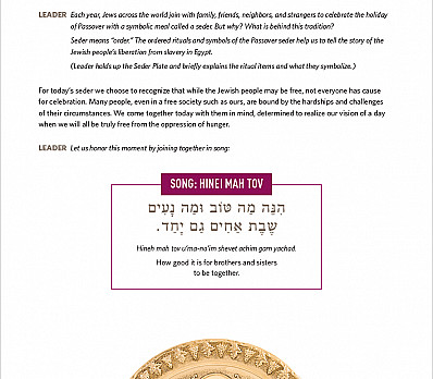 WHAT IS A HUNGER SEDER?