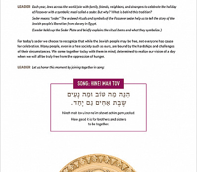 WHAT IS A HUNGER SEDER?