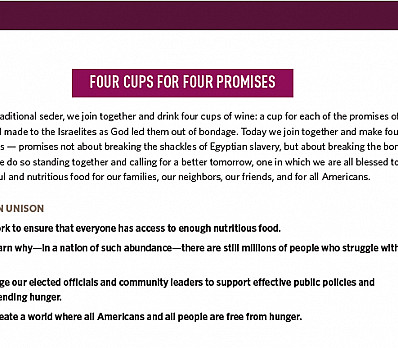 FOUR CUPS FOR FOUR PROMISES