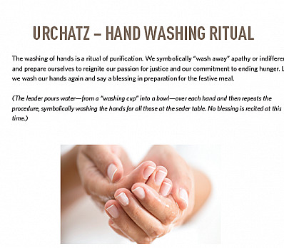 URCHATZ – HAND WASHING RITUAL