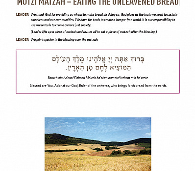 MOTZI MATZAH – EATING THE UNLEAVENED BREAD