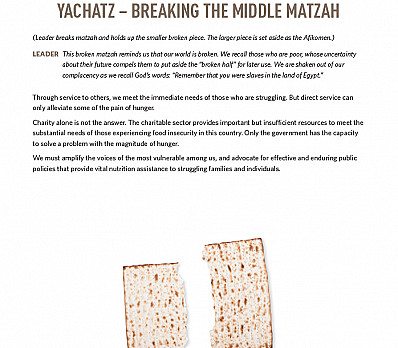YACHATZ – BREAKING THE MIDDLE MATZAH