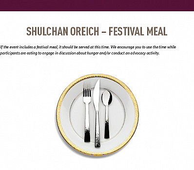 SHULCHAN OREICH – FESTIVAL MEAL