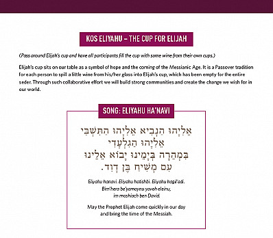KOS ELIYAHU – THE CUP FOR ELIJAH