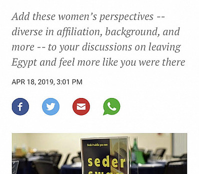 A Seat At My Seder Table