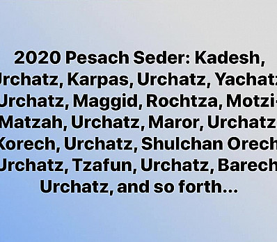 2020 Seder Order