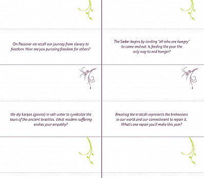 Seder Place Cards 2/3
