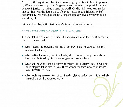 Mah Nishtanah: The Four Questions Cont.