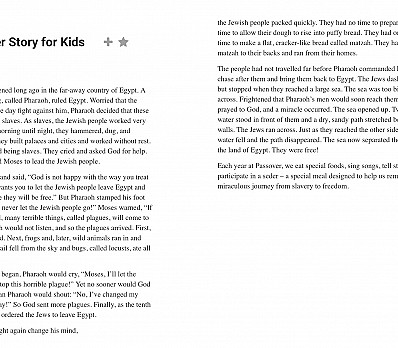 The Passover Story for the Children