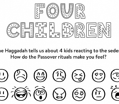 Four Children Coloring Page