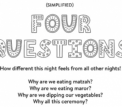 Simple Four Questions Coloring Page