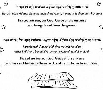 Motzi Matzah Blessing Coloring