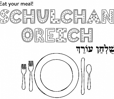 Shulchan Oreich Coloring Page