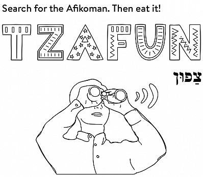 Tzafun Coloring Page