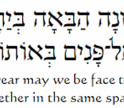 May we be face to face - 2020 Nirtzah for COVID pandemic