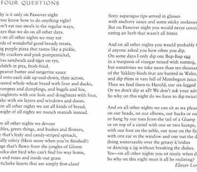 Four questions Dr. Seuss version