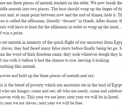 Yachatz - Breaking the Middle Matzah