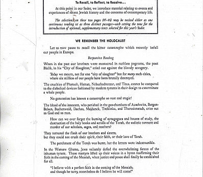 Holocaust Reading