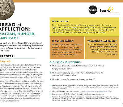 Passover and Food Justice