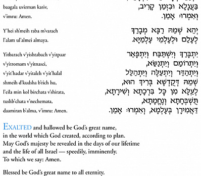 Mourners kaddish -- insert here