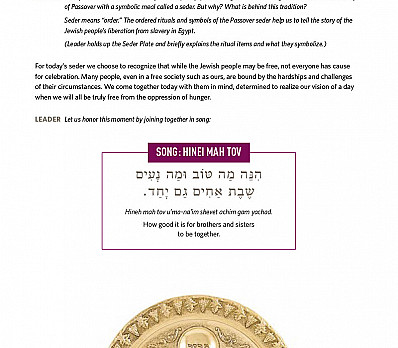 WHAT IS A HUNGER SEDER?