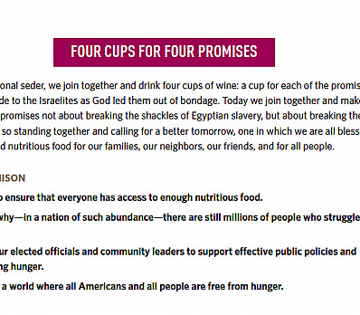 FOUR CUPS FOR FOUR PROMISES