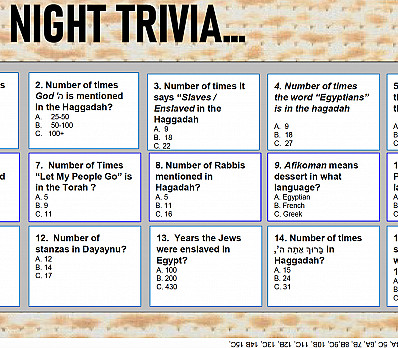 Seder Night Trivia