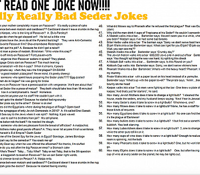 Really Bad Seder Jokes!