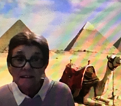 Elaine in the desert