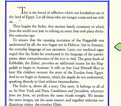 Intro from Abba's Ellie Wiesel Haggadah