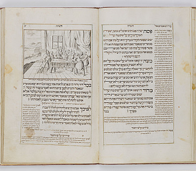 Pesach, Matzah and Maror, Hamburg Haggadah, 1728, NLI