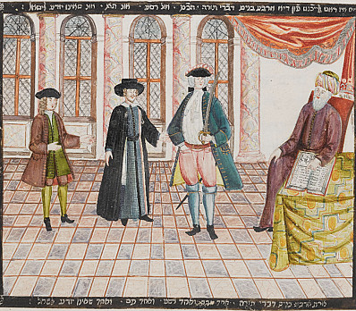 The Wise and Wicked Sons, Amsterdam Haggadah, 1738, NLI