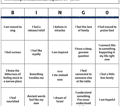 Seder BINGO!