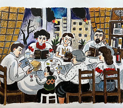 "Седер на Песах". авторка Зоя Черкаська-Ннаді