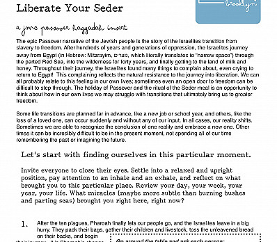 JMC's 4 New Questions to Liberate Your Seder