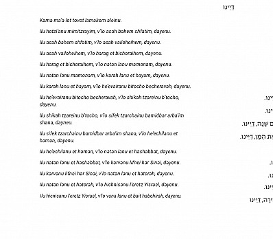 Dayenu - It Would Have Been Enough